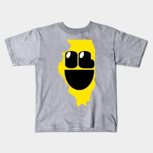 Illinois States of Happynes- Illinois Smiling Face Kids T-Shirt